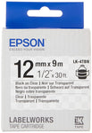 Epson LabelWorks Clear LK (Replaces LC) Tape Cartridge ~1/2