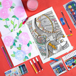 Doms Painting Kit | Perfect Value Pack | Kit for School Essentials | Gifting Range for Kids | Combination of 9 Painting & Coloring Items | Pack of 1 Multicolor
