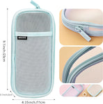Elegious Net Pencil Pouch Durable, Stylish & Spacious Organizer for Pens, Pencils, and Small Accessories Ideal for School, Office, and Travel Pack of 1 (NET SkyBlue Pouch)