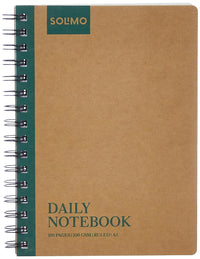 Solimo Notebooks, Spiral-Bound, Kraft Cover, Lightweight, Pleasing Designs (A5, 160 Pages, 100 GSM, Set of 3)