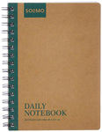 Solimo Notebooks, Spiral-Bound, Kraft Cover, Lightweight, Pleasing Designs (A5, 160 Pages, 100 GSM, Set of 3)