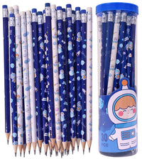 Toyshine Pack of 30 Pencils Thick Strong Grip Pencils, Suitable for School, Kids Art Drawing Drafting Sketching Shading - Space Blue