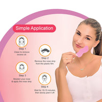 DR.Rashel Strawberry Nose Strips For Pore Cleansing | Nose Pore Strips For Painless Blackheads Removal | Instant Blackhead Remover Strips for Nose | 10 PCS