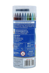 Doms 28 Shades Erasable Plastic Crayons Round Tin Box | Smooth & Even Shading | Bright & Playful Colors | Free Sharpner Inside | Non-Toxic & Safe For Childrens | Pack of 1