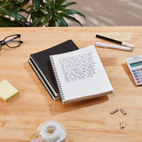 College Spiral Notebook, A5, Size 5.5x8.2 inches, Blank | Travel Writing Notebook, Journal, Notepad, Sketchbook | For Students, Office | Subject Diary | Pack of 3 (Black Cover)