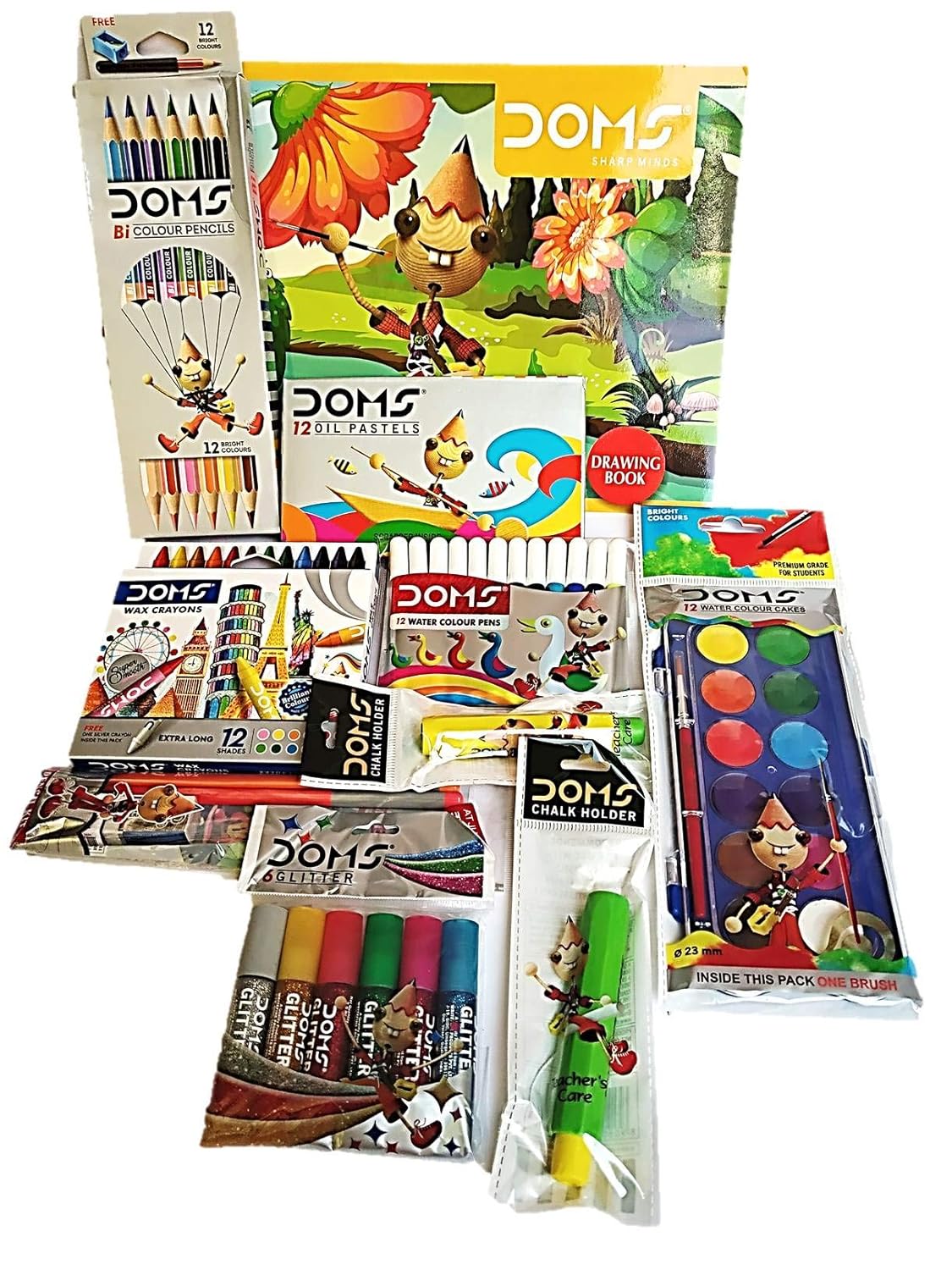 Doms Rainbow Colours & Utilities Complete Painting Kit, Multi-coloured, Multi