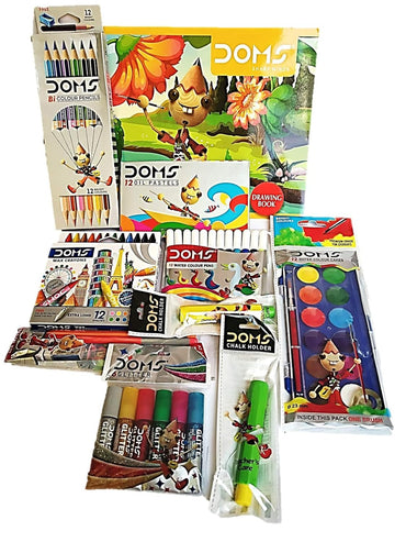 Doms Rainbow Colours & Utilities Complete Painting Kit, Multi-coloured, Multi
