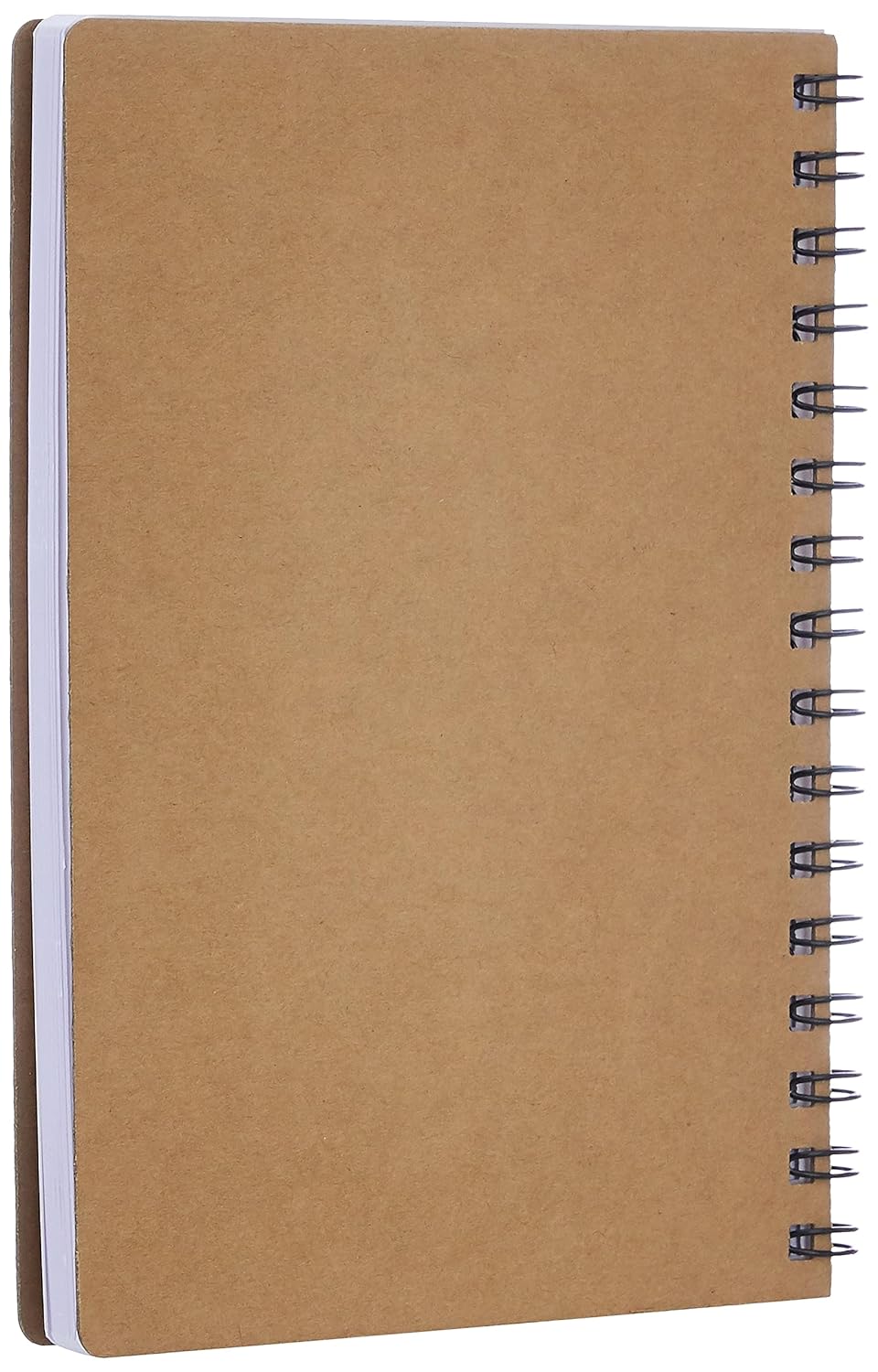 Solimo Notebooks, Spiral-Bound, Kraft Cover, Lightweight, Pleasing Designs (A5, 160 Pages, 100 GSM, Set of 3)