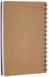 Solimo Notebooks, Spiral-Bound, Kraft Cover, Lightweight, Pleasing Designs (A5, 160 Pages, 100 GSM, Set of 3)