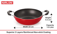 Nirlon Non-Stick 3 Layer Coated 5 Piece Kitchen Cooking Utensils Combo Set Offer with Red and Black Color, Gas Compatible
