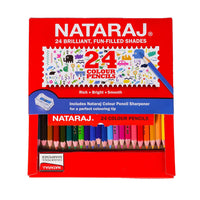 Nataraj Full Size Colour Pencils-24 Shades|Multicolor