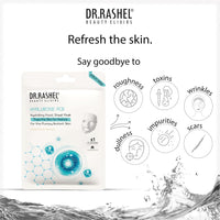 DR.RASHEL Hyaluronic Face Sheet Mask With Serum For Women And Men | All Skin Types | Repairing & Nourishment | Soothing And Hydrating | Paraben Free | Pack Of 4 | 20 Grams Each