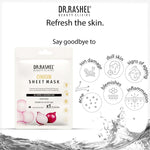 DR.RASHEL Onion Face Sheet Mask With Serum For Women and Men | All Skin Types | Soft and Healthy Skin | Deep Cleansing & Oil Control | Repairing & Nourishment | Soothing And Hydrating | Paraben Free | Pack Of 2 | 20 Grams Each