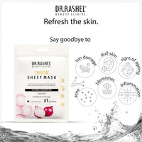 DR.RASHEL Onion Face Sheet Mask With Serum For Women and Men | All Skin Types | Soft and Healthy Skin | Deep Cleansing & Oil Control | Repairing & Nourishment | Soothing And Hydrating | Paraben Free | Pack Of 2 | 20 Grams Each