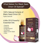 DR.RASHEL Onion Oil - Black Seed Onion Hair Oil With Comb Applicator - Controls Hair Fall - No Mineral Oil, Silicones & Paraben - 100 ml