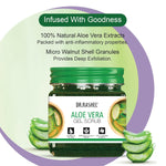 DR.RASHEL Aloe Vera Face & Body Gel Scrub for Men & Women all Skin Type 380ml | Aloevera Gel Scrub for Deep Exfoliation, Dead Skin Remover, Tan Removal & Blackhead Remover