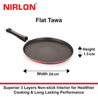 Nirlon Non-Stick 3 Layer Coated 5 Piece Kitchen Cooking Utensils Combo Set Offer with Red and Black Color, Gas Compatible