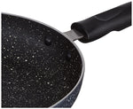 Solimo Aluminium 3 Piece Non-Stick Cookware Set|Granite Finish|Induction Base|Pfoa Free|High Temperature Resistant Exterior Coating|25 Cm Tawa,22 Cm Fry Pan,1 Glass Lid|Grey