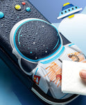 wolpin Ethylene Vinyl Acetate (EVA) 1Pc 3D Pencil Case, Large Capacity Pencil Pouch Bag For Boys & Girls Students With Zip Closure Portable Stationery Bag Organizer Eva, Space Blue