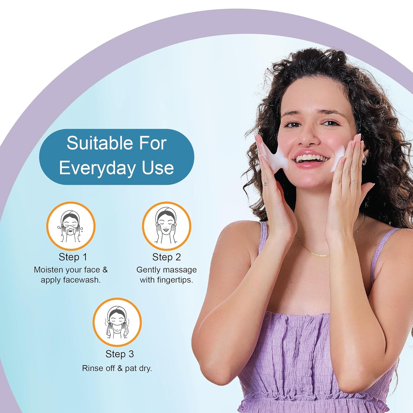 DR.RASHEL Hyaluronic Acid Face Wash For Men & Women Concentrate for Deep Cleansing & Clove Purifying Face Wash With Natural Ingredients Suitable For All Skin Oily to Normal - 100 ML