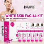 DR.RASHEL White Skin Facial Facial Face Kit For Women & Men Combo Pack of Waterless Face Wash, Scrub , Gel , Pack & Serum For Glowing & Brightening Skin Suitable For All Skin - Pack of 1 (140 Grams)