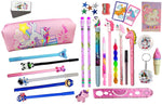 SHUDAUSHI Polyester 27Pcs Unicorn Theme Stationery Gift Set For Girls Unicorn Pencil Case With Pens Pencils,Notepad All Stationery For Girls Unicorn Party Favor For Girls (Style 10,Multicolor)