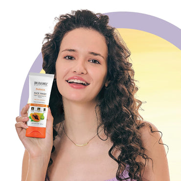 DR.RASHEL Papaya Face wash With Natural Papaya Extracts & Fruits Infused Facewash Deep cleansing and skin brightening for oily and dry skin - 100 ml