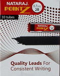 NATARAJ Lead Pointz 0.7mm 2BH Refill for Mechanical Pencils, Smooth Dark Lead, Break Resistant, Comfortable Grip for Writing, Everyday Writing Activities (Pack of 10)