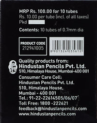 NATARAJ Lead Pointz 0.7mm 2BH Refill for Mechanical Pencils, Smooth Dark Lead, Break Resistant, Comfortable Grip for Writing, Everyday Writing Activities (Pack of 10)