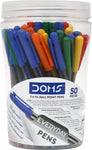 DOMS Everyday Direct Fluid Ball Pen  (Pack of 50, Ink Color - Blue, Black, Red)