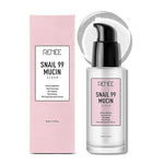 ENEE Snail 99 Mucin Serum for Face - Contains 99% Snail Secretion Filtrate & Hyaluronic Acid - Intense Hydration, Blemishes, Wrinkles & Spot Correction, Anti Ageing, Skin Firming - All Skin Types