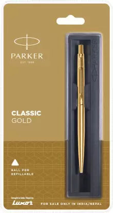 PARKER Classic Gold Ball Pen  (Ink Color - Blue)