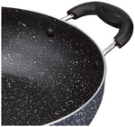 Solimo Aluminium 4 Piece Non-Stick Cookware Set | Granite Finish | Induction Base | Pfoa Free | HTR Exterior Coating | 25Cm Tawa, 22 Cm Kadai, 22Cm Fry Pan, 1 Glass Lid | Grey