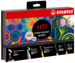 STABILO Art Creative Set Pastel - Pack of 50 - Highlighters, Multi-Talent Pens, Watercolour Colouring Pencils, Fineliner & Premium Felt Tip Pens