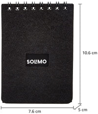 Solimo Wirebound Pocket Size Notebook, A7 Size, 90 Pages,Single Ruled, 70 GSM Paper