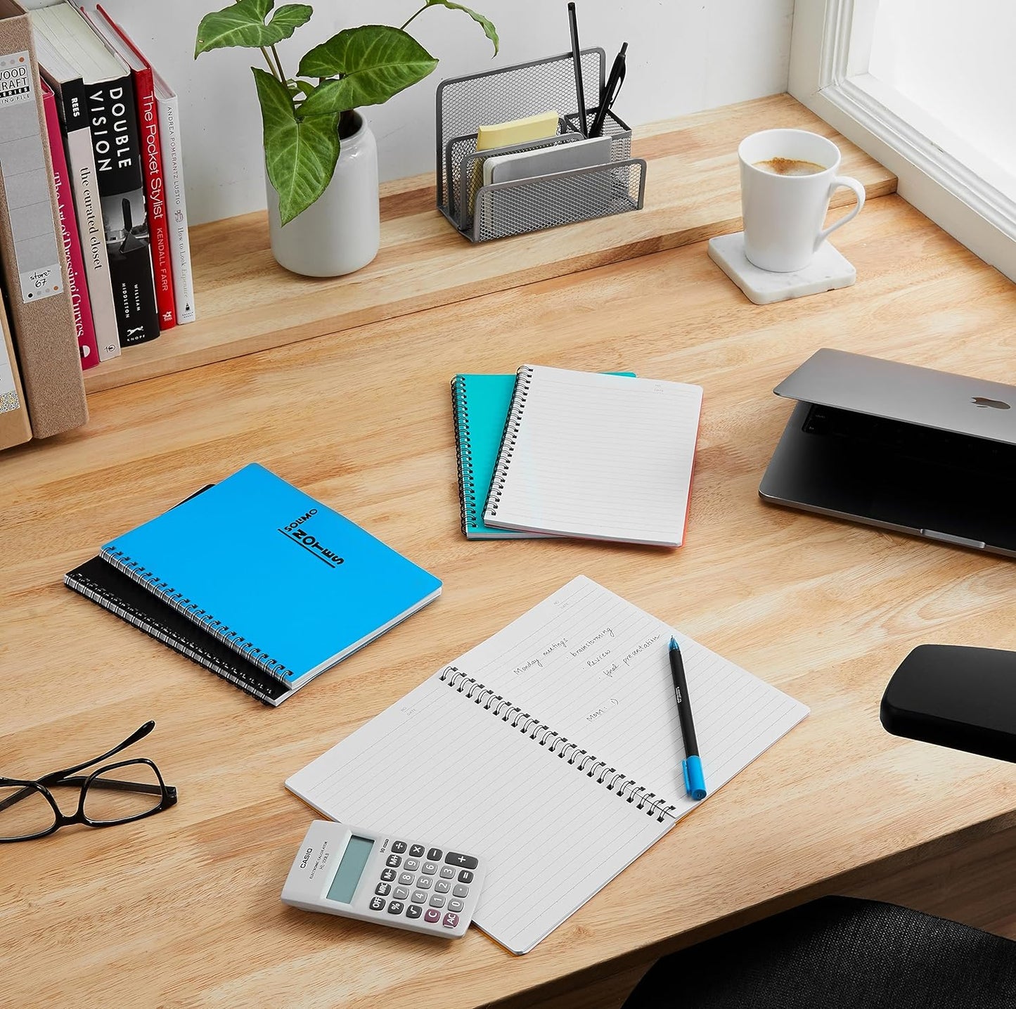 Solimo Notebooks, Spiral-Bound, Lightweight, Vibrant Colours (A5, 100 Pages, 70 GSM, Set of 5)