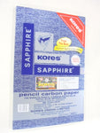 Kores Pen/Pencil Carbon Paper, Sapphire Blue - Pack Of 100 Sheets, Ink