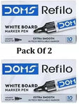 DOMS Marker pen Marker Ink  (Pack of 2, Ink Color - Black)