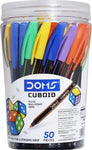 DOMS Cuboid Ball Pen  (Pack of 50, Ink Color - Blue)
