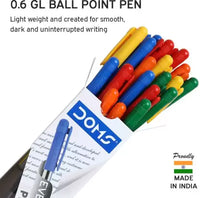 DOMS DF 0.6 GL. Blue Ink Ball Pen  (Pack of 80, Ink Color - Blue)
