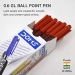 DOMS DF 0.6 GL Red Ink Ball Pen  (Pack of 80, Ink Color - Red)