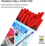 DOMS Trio-Matic + Red Ink Ball Pen  (Pack of 60, Ink Color - Red)