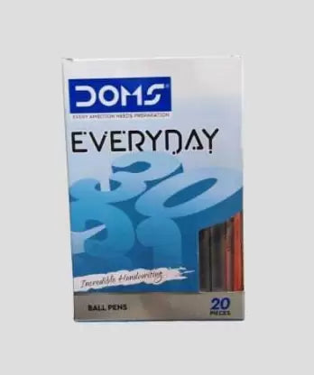 DOMS EVERYDAY Ball Pen  (Pack of 20, Ink Color - Blue)