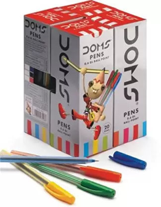 DOMS 0.6 GL BALL POINT BLUE by THE MARK Ball Pen  (Pack of 80, Ink Color - Blue)