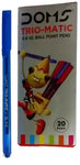 DOMS DOMS TRIO-MATIC BLUE Ball Pen  (Pack of 100, Ink Color - Blue)