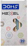DOMS Hexel Ball Pen  (Pack of 20, Ink Color - Blue)