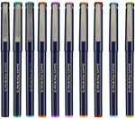 LUXOR Finewriter 05 Assorted Colors Fineliner Pen  (Pack of 10, Ink Color - Beige)