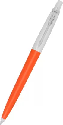 PARKER Pin Stripe Diary Combo with Jotter Standard | Chrome Trim |Orange Body Color| Ball Pen  (Pack of 2, Ink Color - Blue)