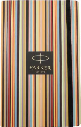 PARKER Pin Stripe Diary Combo with Jotter Standard | Chrome Trim |Orange Body Color| Ball Pen  (Pack of 2, Ink Color - Blue)