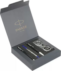 PARKER Vector Standard Roller Ball Pen & Ball Pen With Parker Keychain Pen Gift Set  (Pack of 2, Ink Color - Blue)